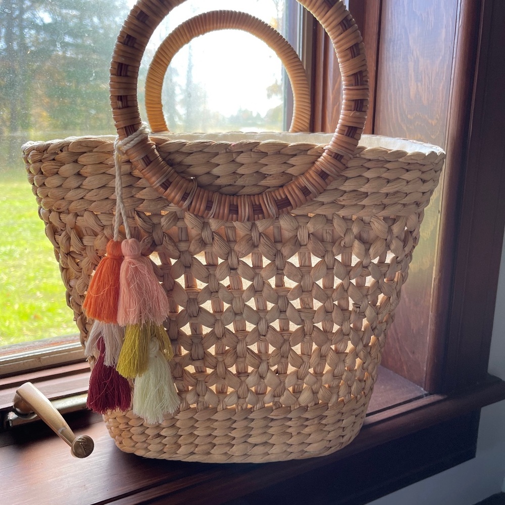 Basket style boho purse